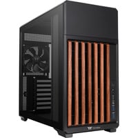 TR300 WS Black, Tower-Gehäuse schwarz/holz, Tempered Glass