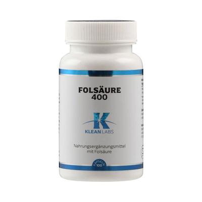 Folsäure 400 µg Klean Labs Kapseln 100 St