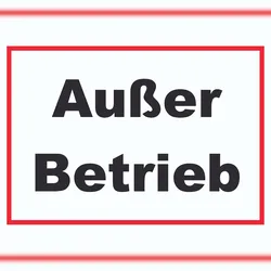 HB-Druck Außer Betrieb Schild A1 (594x841mm)