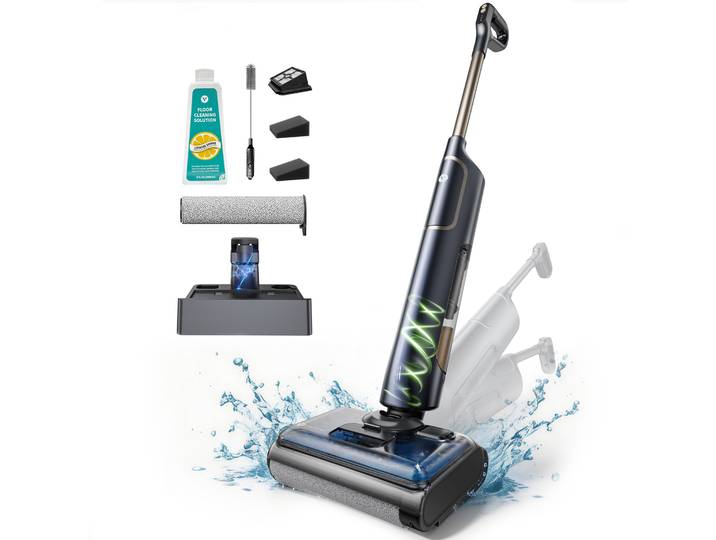 Vactidy Aspirateur Balai Laveur Sans Fil Cleanova X7-sec & Humide-réservoir 1.4l-auto-nettoyage-nettoyage De Bord-design Plat À 180°