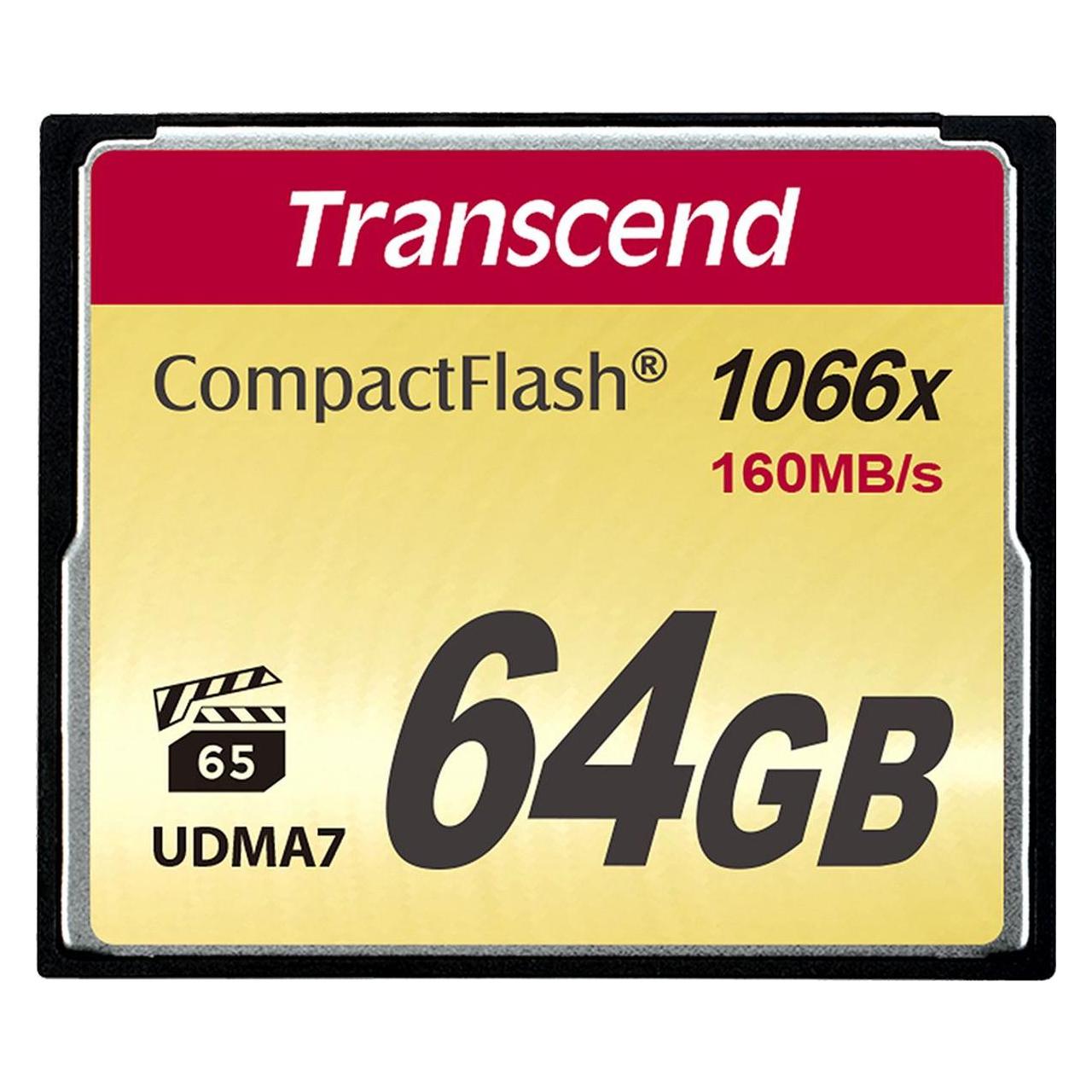 Transcend 64GB Compact Flash Card 1000x (64 GB, CF) (TS64GCF1000)