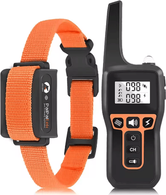 Inspire Picks 1000M Waterproof Dog Training Collar With Remote & Auto Bark Control orange Nylon Collar