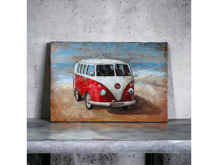Tableau Relief Van Vintage en Métal