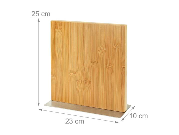 Magnet-Messerblock RELAXDAYS, braun (hellbraun), B:25cm H:23cm L:10cm, Messerblöcke, Magnet-Messerblock