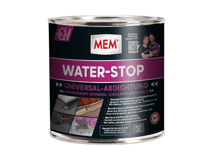 MEM Wasserstop Abdichtungsmasse Grau 1 kg