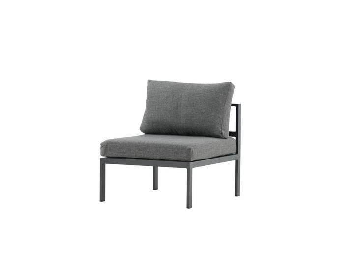 Furnlux Gartensofa Copacabana Schwarz 70x74x65 cm, Metall, 70x65x74 cm, Gartenmöbel, Loungemöbel, Loungesessel
