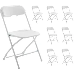 Oviala Business Rekkem PEHD-Klappstuhl 45 x 45 x 89cm x8 Weiß
