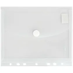 Foldersys 10er-Pack Sichttasche A5 mit Dehnfalte und Abheftrand transparent transparent, 19x22.5 cm