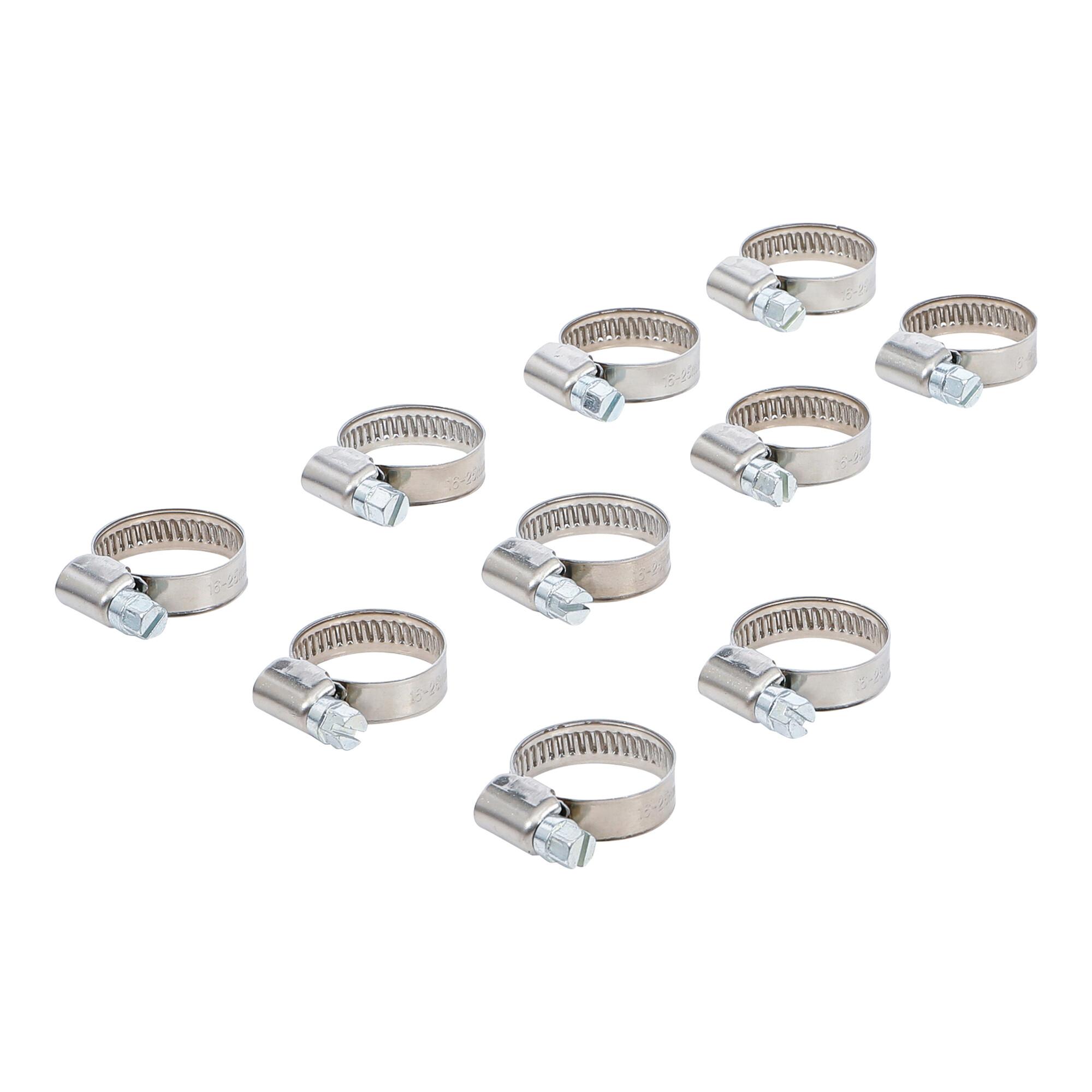 BGS Schlauchklemmen 8095-16x25, rostfrei, 16 x 25 mm, 10-tlg. ; BGS technic)