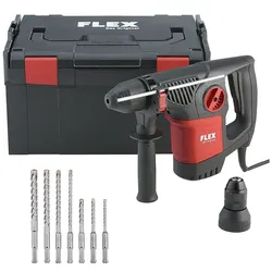 Flex Bohrhammer CHE 4-32 R SDS-Plus mit Wechselfutter, L-Boxx, 7 tlg. Bohrersatz