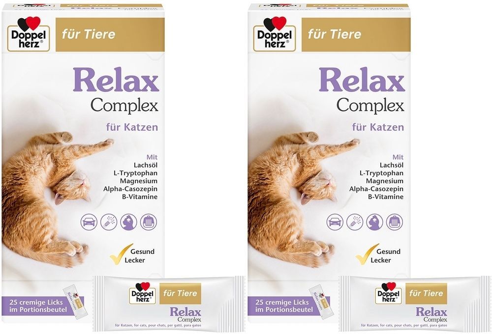 Doppelherz für Tiere Doppelherz Relax Complex für Katzen Doppelpack 2x25x10 g Paste