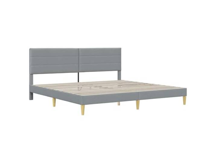 SKTQYQO Bett hellgrau 180 x 200 cm Stoff Modernes rechteckiges Design, gepolsterter Boden, robuster Rahmen, elegant für Zimmer