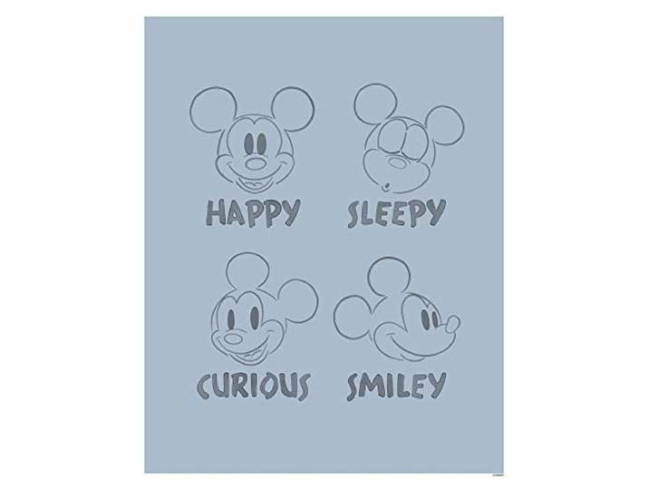 Komar Wandbild - Mickey Blue Emotions - Größe: 40 x 50 cm - Disney, Poster, Kinderzimmer
