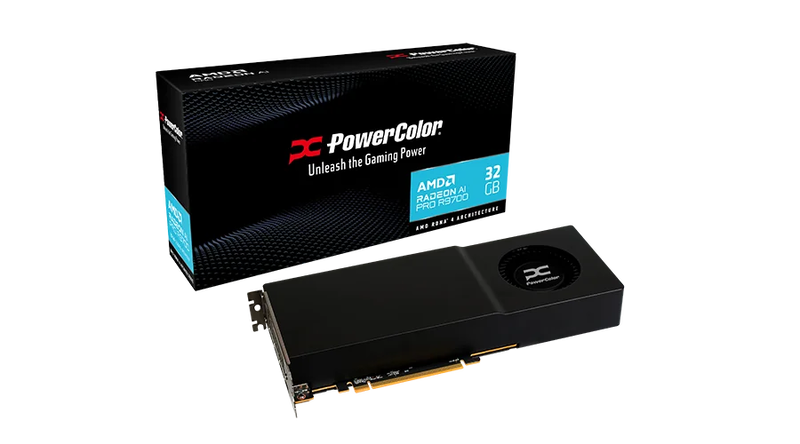 PowerColor Radeon AI PRO R9700 Grafikkarte, 32GB GDDR6