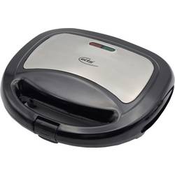 Elta ST-102 Sandwichmaker Kontrollleuchte, Überhitzungsschutz, Cool-Touch-Gehäuse Edelstahl, Schwarz