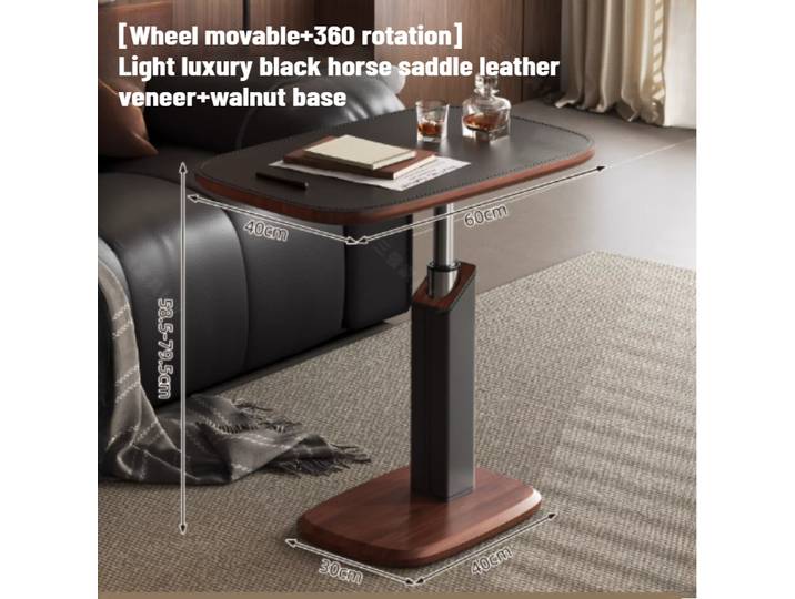 Table de chevet multifonctionnelle réglable en hauteur, table d'appoint relevable et rotative pour ordinateur portable, étagère de bureau, mobilier d'étude