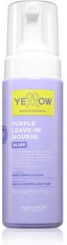 Yellow Professional Silver Purple Leave-In Mousse espuma de cabelo neutraliza tons amarelados 160 ml. Silver Purple Leave-In Mousse