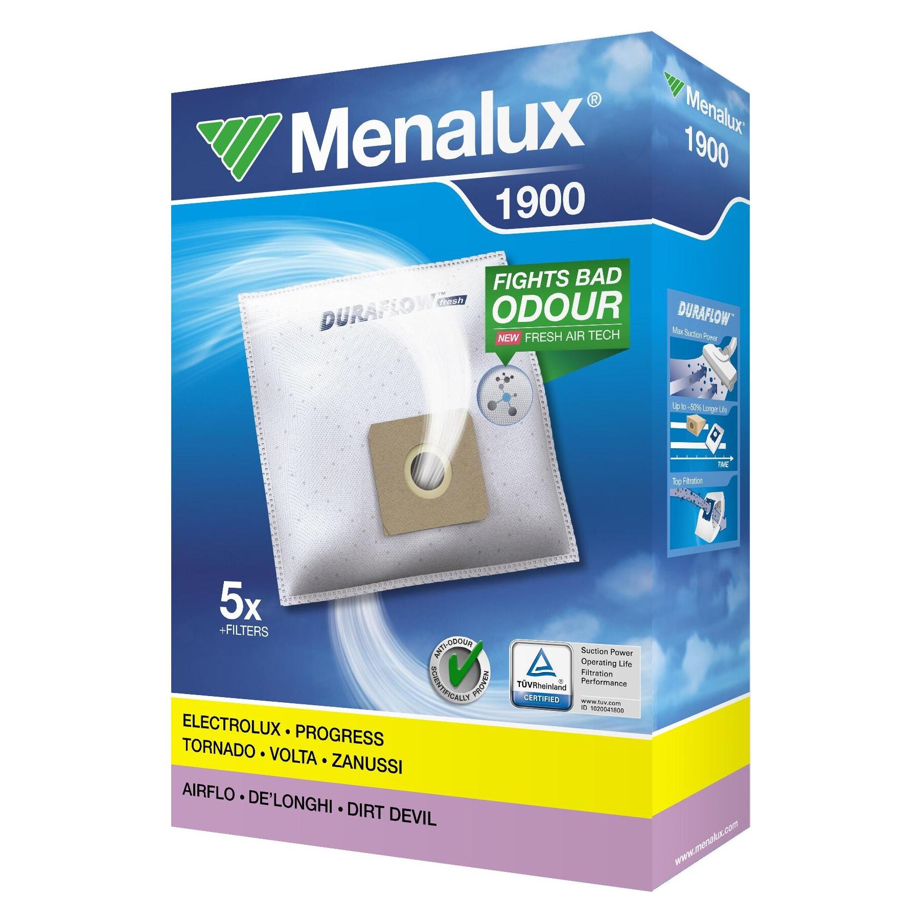Menalux 9001961276 1900 Staubsaugerbeutel (5x) (1900)