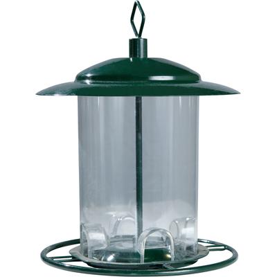 Vogelhaus WINDHAGER "Compact, Vogelfuttersilo aus Metall und Kunststoff", silber, B:17,5cm H:22,5cm T:17,5cm, Tierhäuser, Futterstation inkl. Aufhängung, Füllvolumen 1 Liter