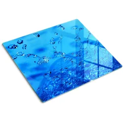 GLASPLATTE 60x52 cm Wassertropfen