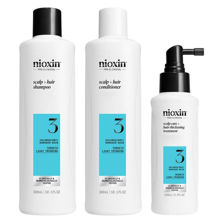 Nioxin System 3 Kit Shampoo 300ml Haarspülung 300ml Haarkur 100ml Haarausfall-Präventionsset für Dam (Haarpflege Set) (0000097489)