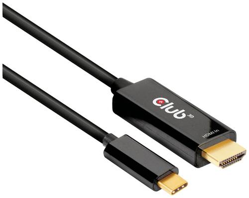 Club3D HDMI / USB-C Anschlusskabel HDMI-A Stecker, USB-C Stecker 1.80m Schwarz CAC-1334 HDMI-Kabel