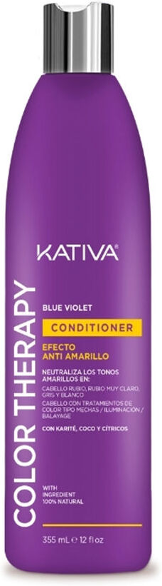 Kativa Color Therapy Blue Violet Anti Efecto Amarillo acondicionador 355 ml