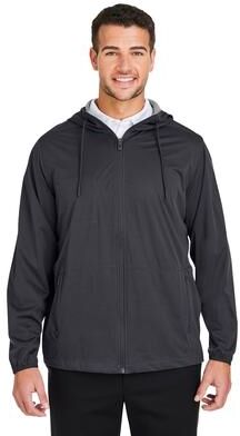 North End NE75 Men's Network Lightweight Jacket in Carbon Heather size XL   Polyester Blend