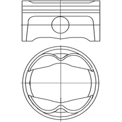 Kolben MAHLE 503 PI 00102 000 für Porsche 911 (996), Länge: 52,4 mm