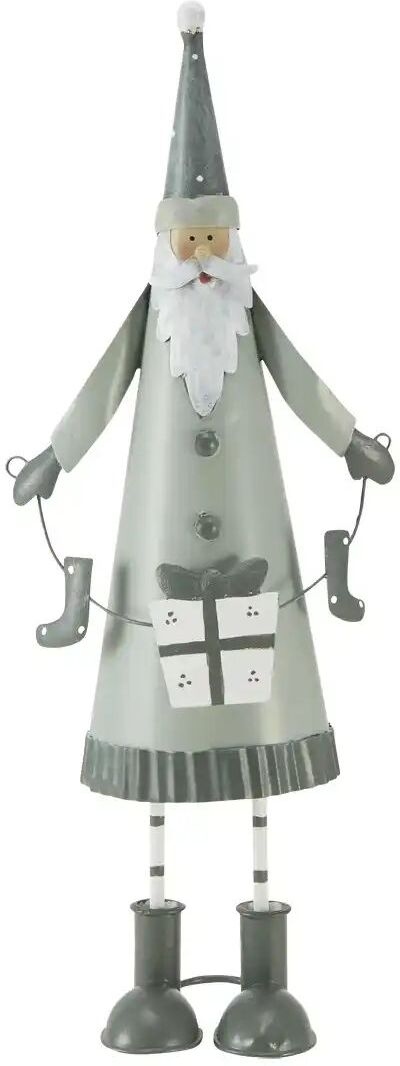 HOME STORY Deko Figur Weihnachtsmann   ¦ grün ¦ Metall ¦ Maße (cm): B: 15 H: 35