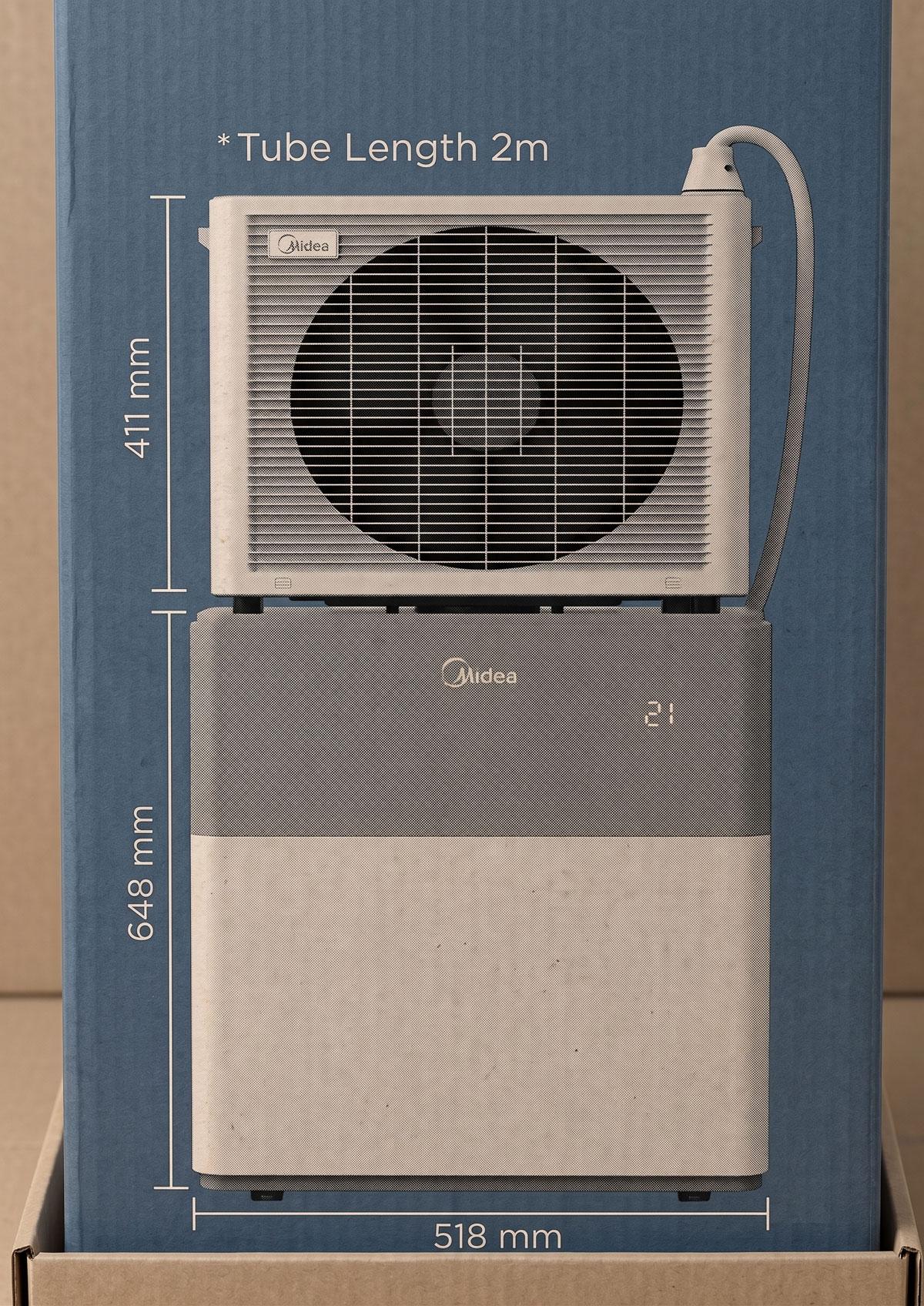 Midea PortaSplit Klimaanlage | 12.000 BTU | 3,5 kW | Kühlen & Heizen