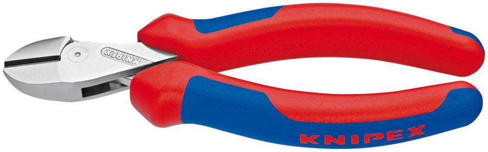 KNIPEX Kompakt-Seitenschneider verchromt mit Kunststoff-Griffen 160mm