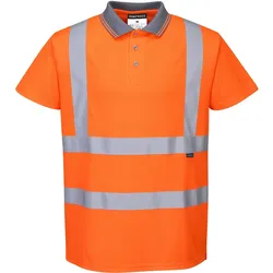 Warnschutz Polo-Shirt "RT22" Bahn orange - L - Orange