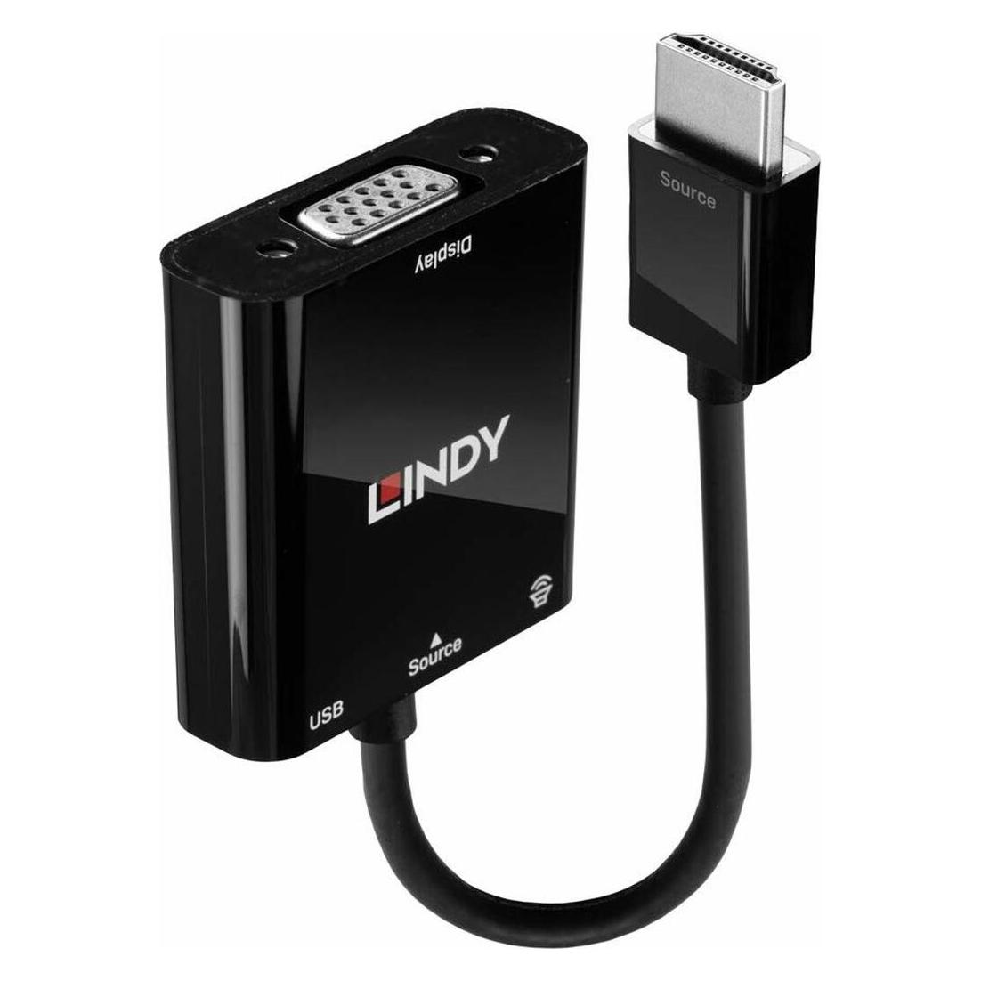Lindy HDMI auf VGA und Audio Konverter 1080p (VGA, 10 cm) (38285)