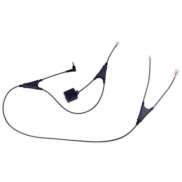 Jabra LINK 14201-37 elektronischer Hook-Switch Adapter für drahtloses Headset, Digitaltelefon