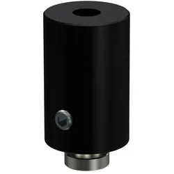 DECKENTRÄGER FÜR GARDINENSTANGEN INNENLAUF 20 mm Ø, Sonius 1-läufig, Schwarz, Packung 2 Stück