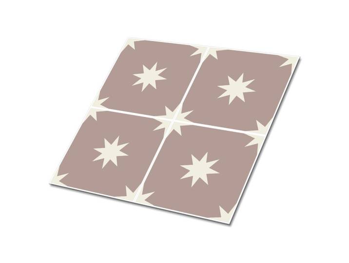 SELBSTKLEBENDE Wandfliesen 9 Stück 30x30 cm - Quadrate und Sterne