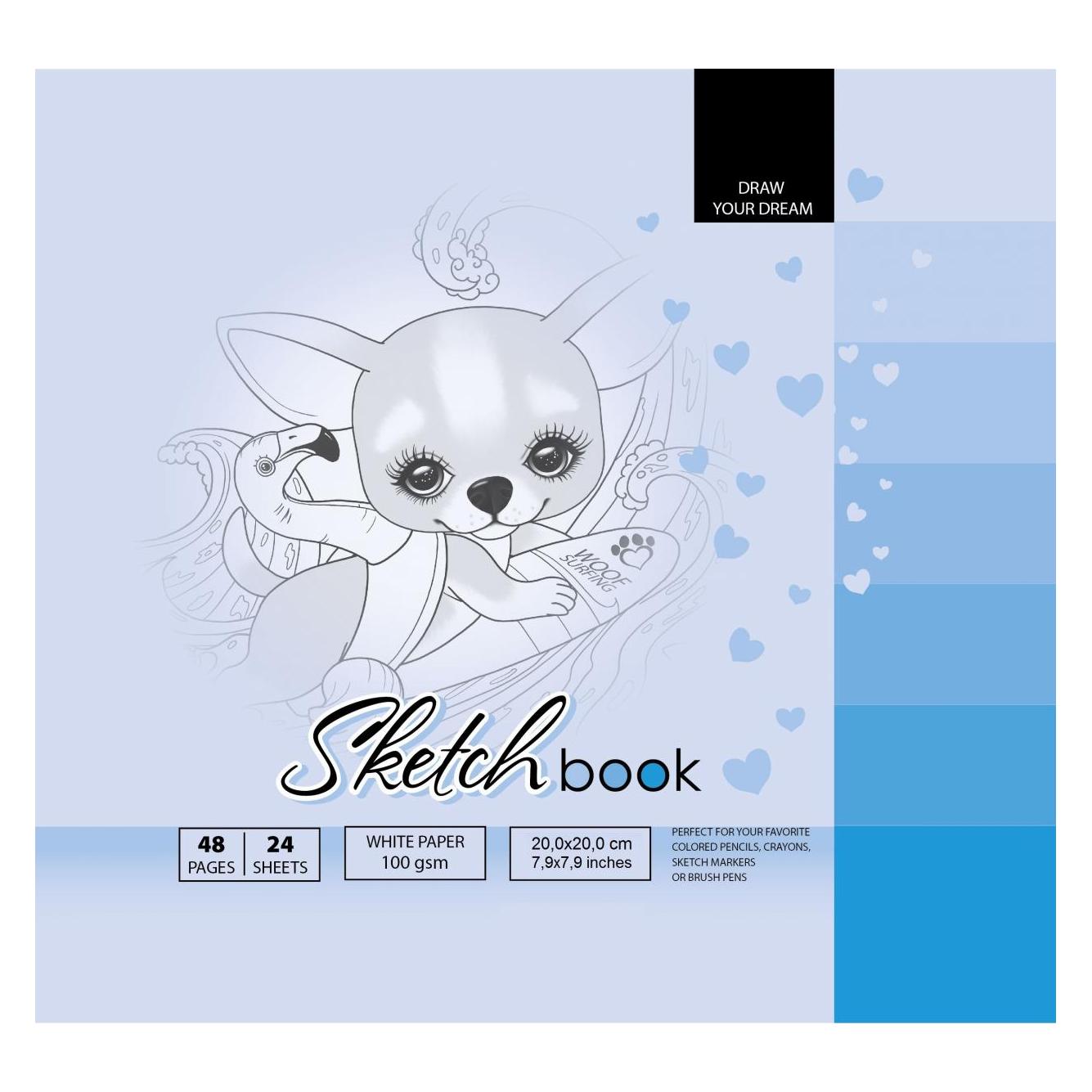 Fresh Skizzenbuch 200x200/48K 100g TW (A5, Blanko) (41906612)