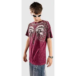 Affliction Collapse T-Shirt burgandy lava wash Gr. XL