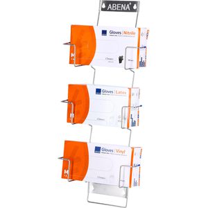 Abena Handschuhspender Flexi Rack, für 3 Boxen Einmalhandschuhe, Edelstahl, silber