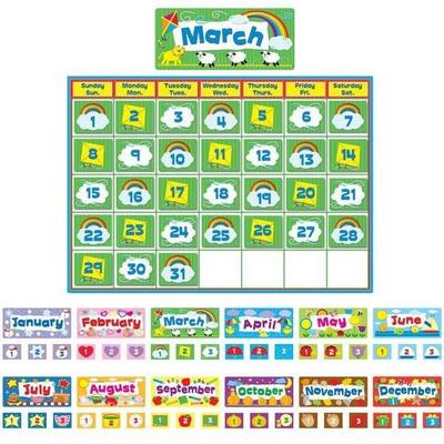 Complete Calendar Kit Bulletin Board Set
