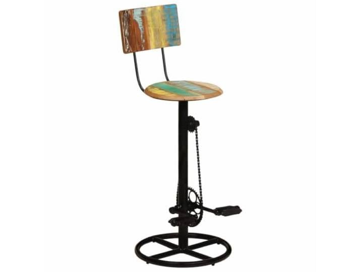 GPUTYGHN Barhocker 2 STK. Altholz Massiv Holz Eisen Recyceltes Altholz, handgefertigt, Rückenlehne, max. 110 kg, Küche, Esszimmer