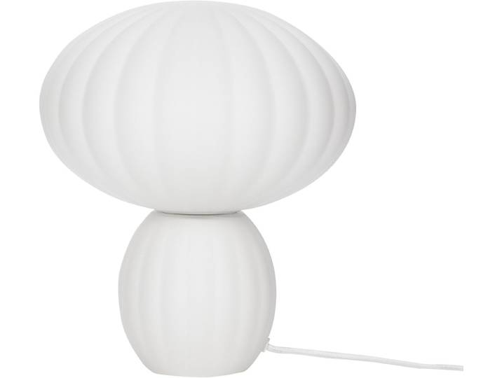 HÜBSCH INTERIOR - Witte tafellamp van melkglas\, opaalglas - ø23xh28cm