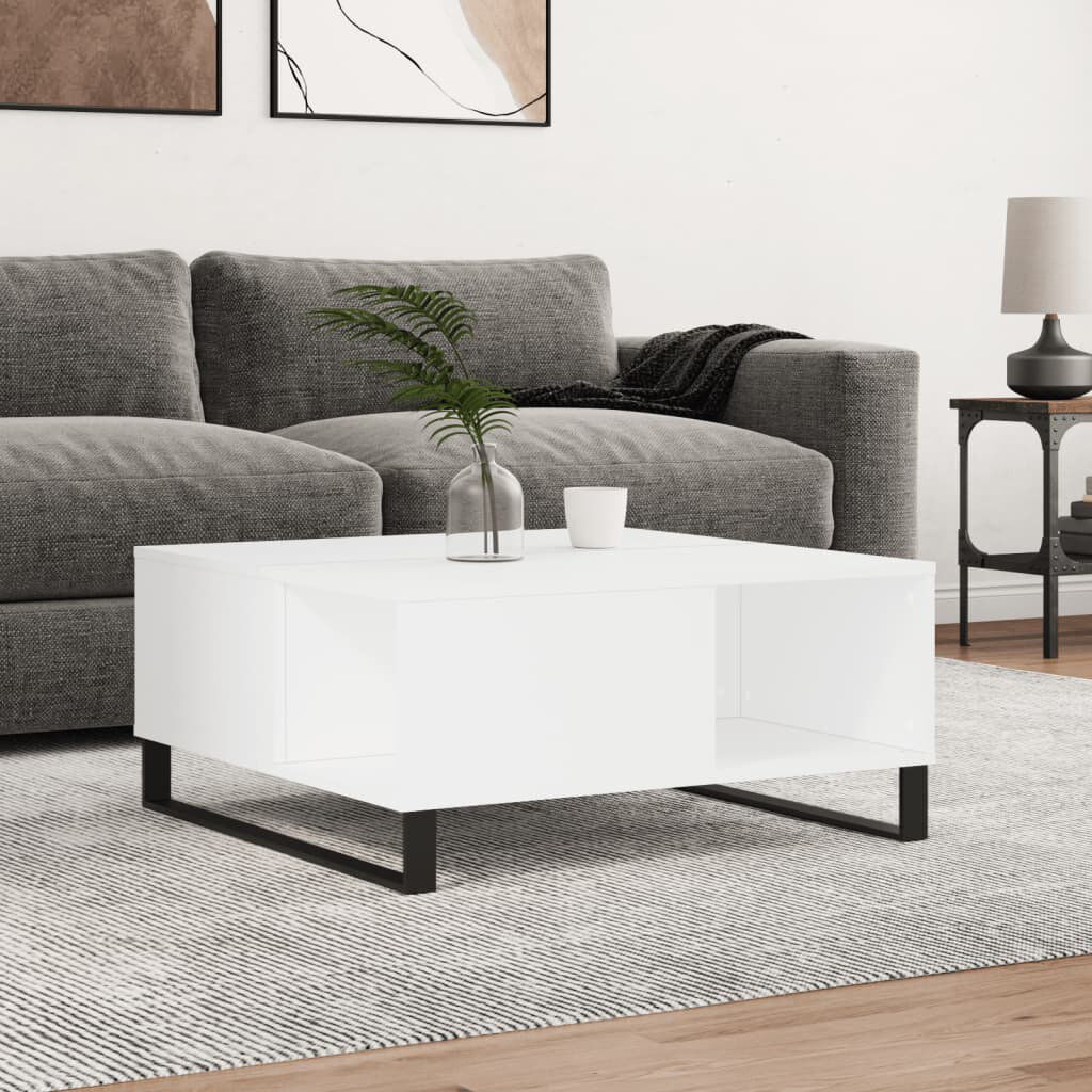 Metro Babli Coffee Table 80x80x36.5 cm Engineered Wood White