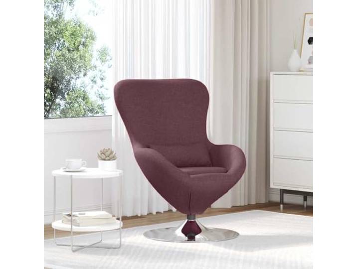 NLQMSU Sessel, Ei, Violett, 63 x 73 x 90 cm, Polyestergewebe, drehbar Modernes Design, weiche Sitzfläche aus Baumwolle, stabiler Stahlrahmen, 360 Grad drehbar, einfache Wartung