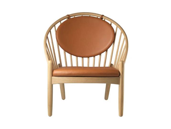 FDB Møbler J166 Jørna Stuhl Oak nature lacquered-cognac leather
