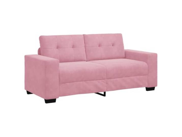 Coespram Zweisitzer Sofa Samt Couch Polstersofa Rosa 180x77x82 cm Rosa Samt Couch mit Holzarmlehnen und dicker Polsterung für Wohnzimmer, Schlafzimmer und Empfangsbereich.