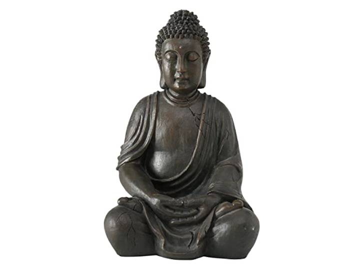 BG BUDDHA Figur sitzend ca. 50 cm hoch Kunstharz Dhunana-Mudra Dekoration Feng Shui