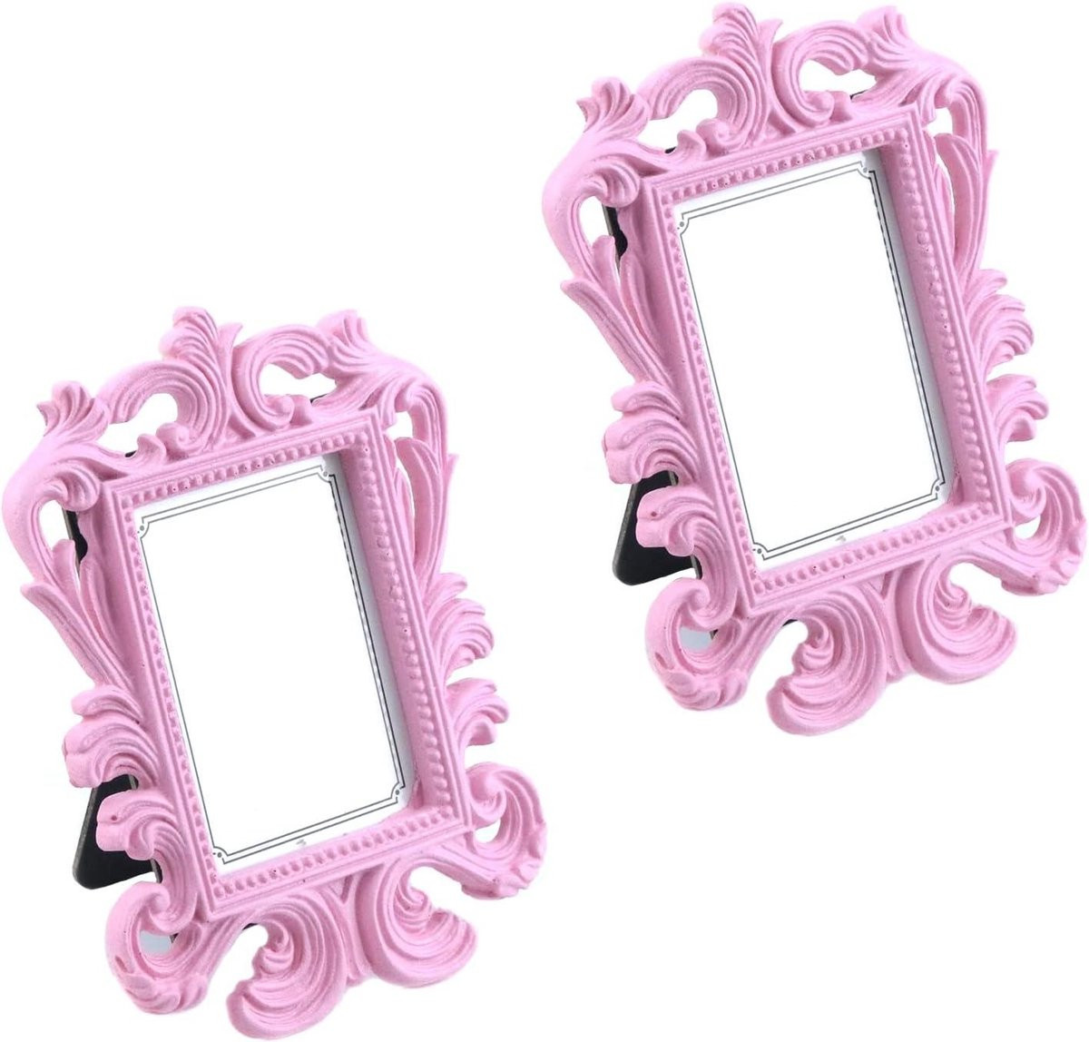 Set van 2 barokke fotolijsten in vintage stijl - Roze
