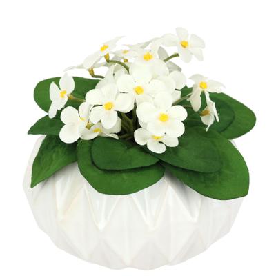 Kunstblume I.GE.A. "Veilchen in Schale", weiß, H:19cm, Kunstpflanzen
